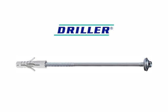 6,5 - Wkręty DRILLER® z tworzywowym kołkiem rozporowym, do mocowania płyt warstwowych do podłoży betonowych