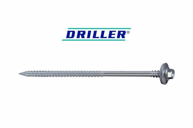6,1 – Wkręty samogwintujące DRILLER® do mocowania płyt warstwowych do podłoży betonowych i drewnianych