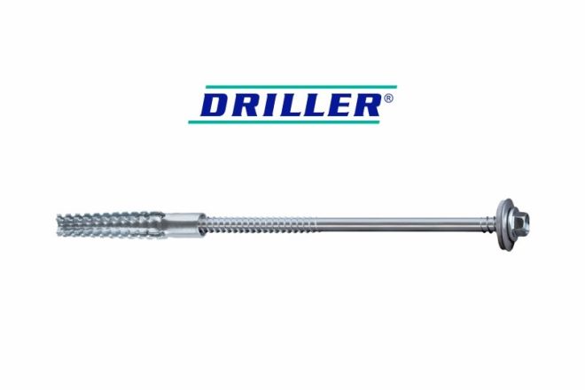 6,5 - Wkręty DRILLER® ze stalową tuleją rozporową, do mocowania płyt warstwowych do podłoży z betonu komórkowego