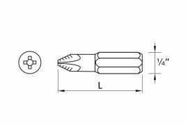 Końcówka DRILLER® do wkrętarek typu bit PH